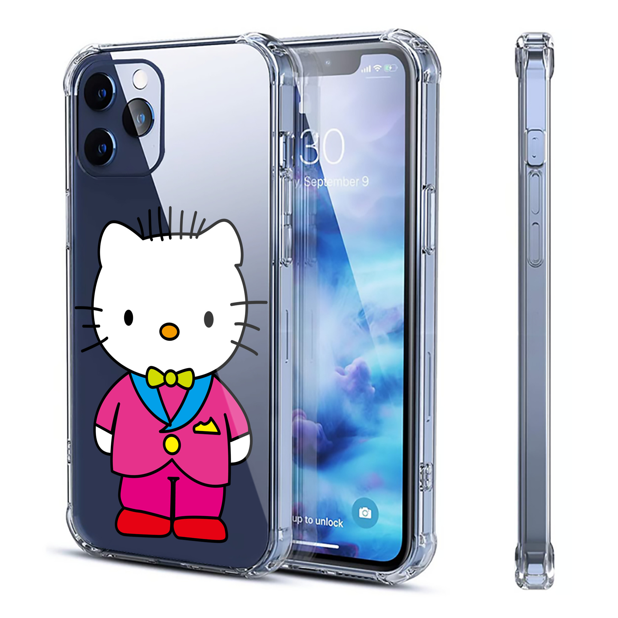 （画像用） Hello Kitty ハローキティ 【iPhone 12シリーズ対応】透明スマホケース（クリアソフトケース）